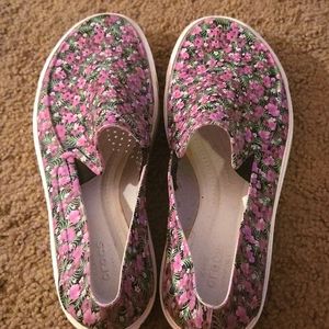 Floral Croc slip ons
